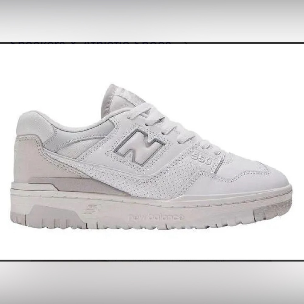 New Balance Rain Cloud Unisex 550 White/Grey Tennis Athletic Shoes W11 M9.5